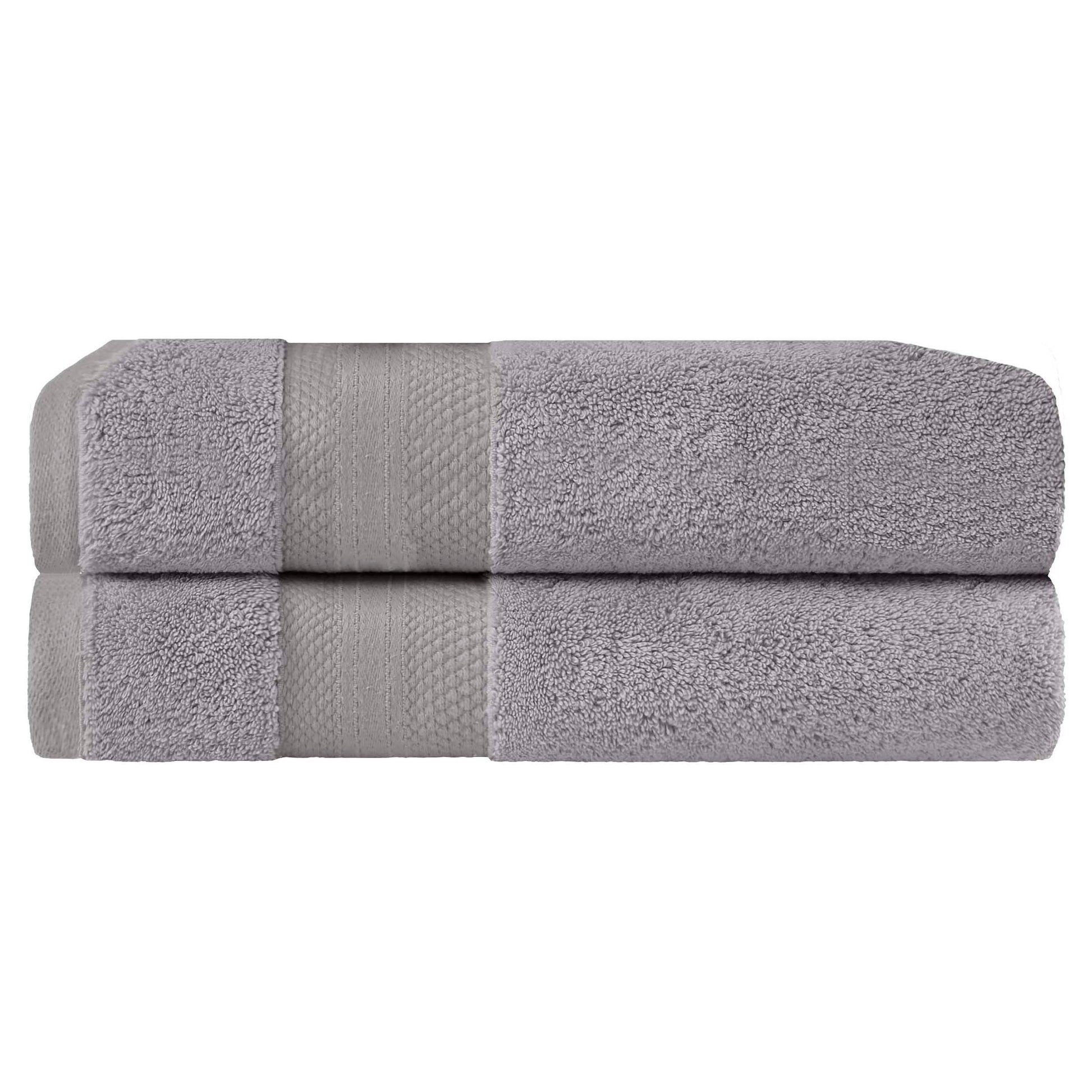 Superior Premium Turkish-Cotton Assorted Towel Set - Grey