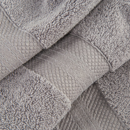 Superior Premium Turkish-Cotton Assorted Towel Set - Grey