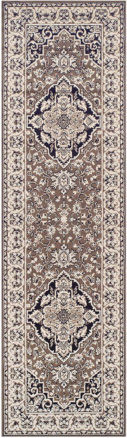 Glendale Traditional Floral Medallion Indoor Area Rug or Runner Rug - Brown