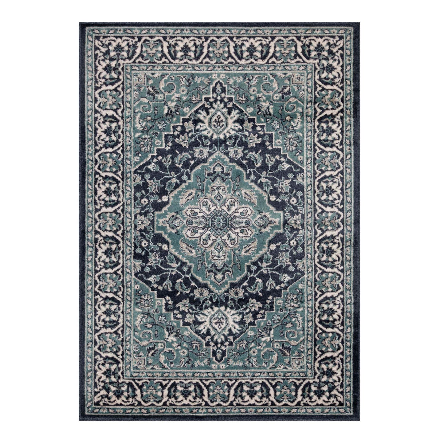 Glendale Traditional Floral Medallion Indoor Area Rug or Runner Rug - DeepRoyal