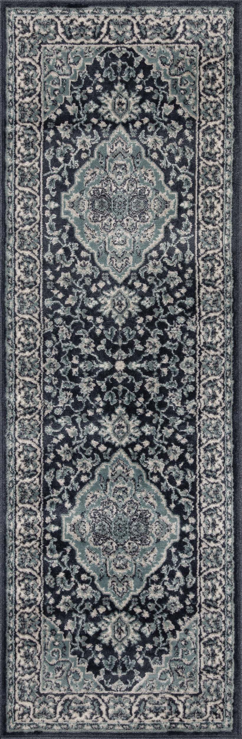 Glendale Traditional Floral Medallion Indoor Area Rug or Runner Rug - DeepRoyal