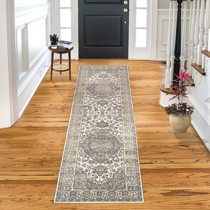 Glendale Traditional Floral Medallion Indoor Area Rug or Runner Rug - Green