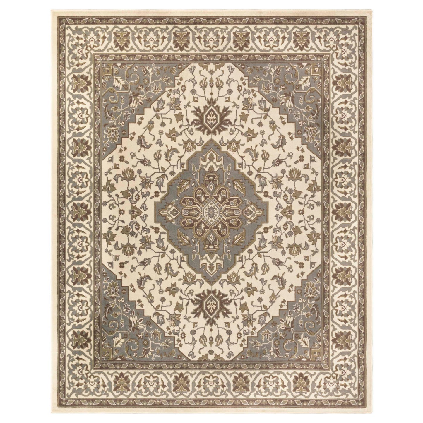 Glendale Traditional Floral Medallion Indoor Area Rug or Runner Rug