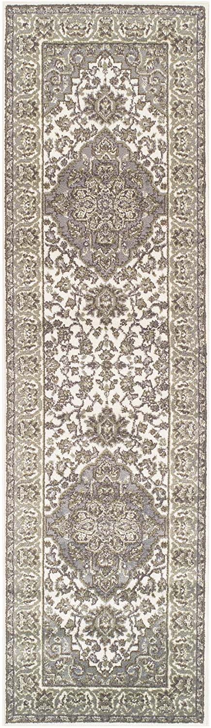 Glendale Traditional Floral Medallion Indoor Area Rug or Runner Rug - Green