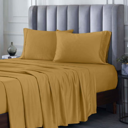 300 Thread Count Rayon From Bamboo Solid Deep Pocket Sheet Set