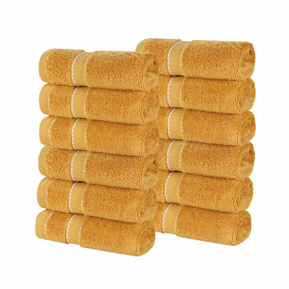 Niles Egyptian Giza Cotton Plush Heavyweight Soft 12 Piece Towel Set