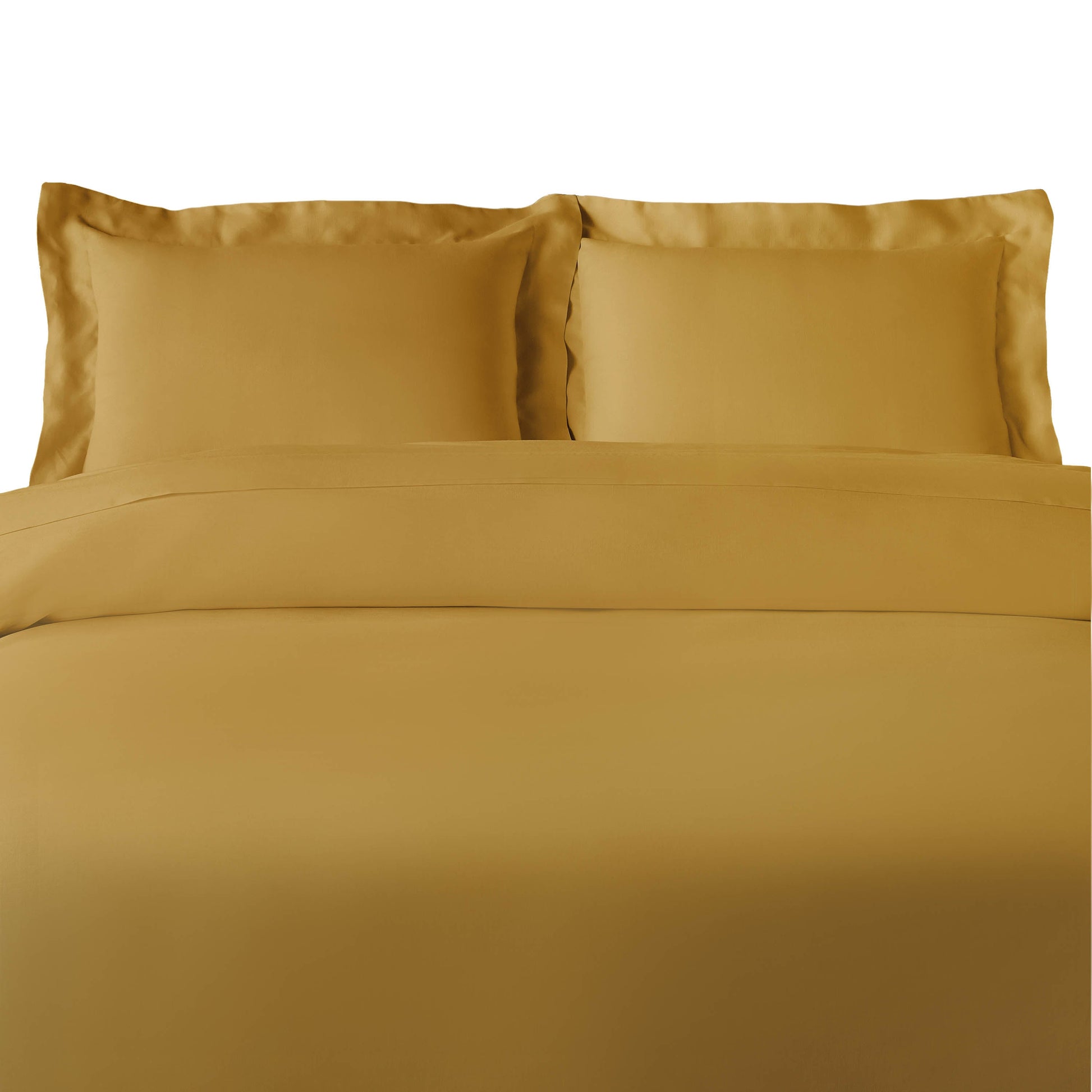 100% Rayon From Bamboo 300 Thread Count Solid Duvet Cover Set - Gold