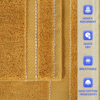 Niles Egyptian Giza Cotton Plush Heavyweight Soft 12 Piece Towel Set