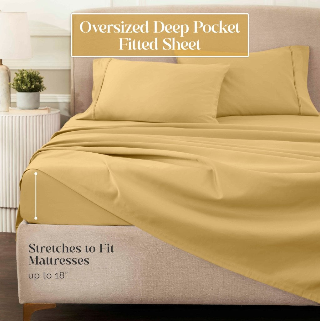 Egyptian Cotton 1200 Thread Count Eco-Friendly Solid Sheet Set