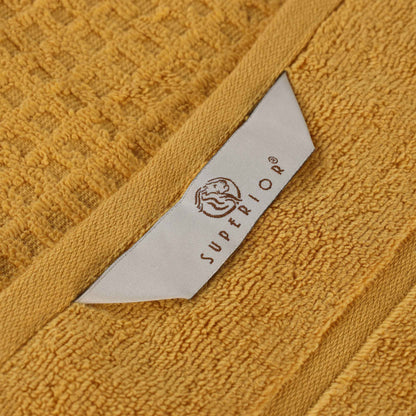 Napa Zero Twist Cotton Solid Waffle Face Towel Washcloth Set of 12