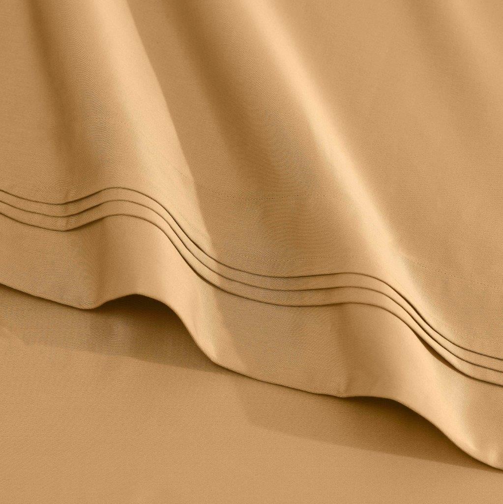 Egyptian Cotton 1500 Thread Count Eco Friendly Solid Sheet Set - Gold
