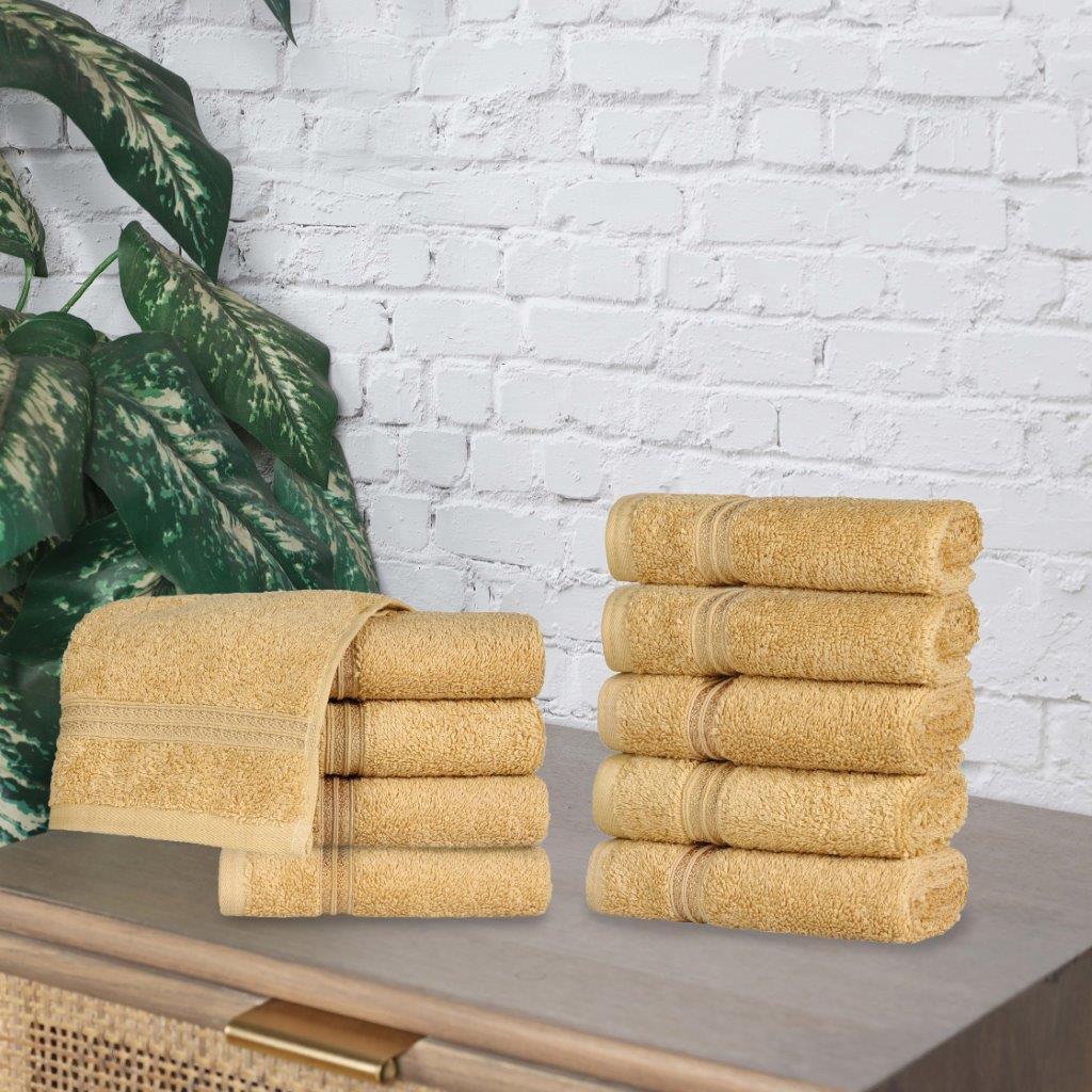 Egyptian Cotton Highly Absorbent Solid Ultra Soft Towel Set Collection