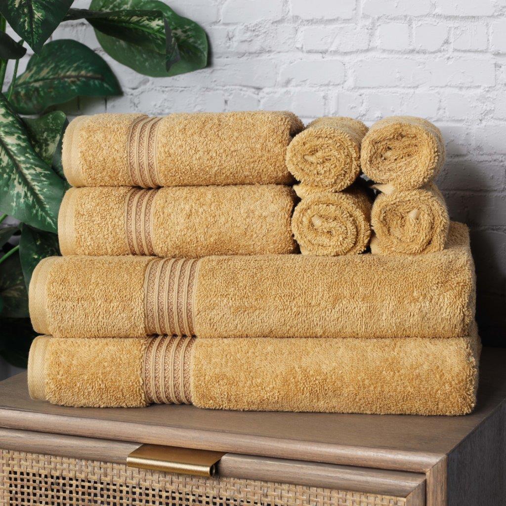 Egyptian Cotton Highly Absorbent Solid Ultra Soft Towel Set Collection