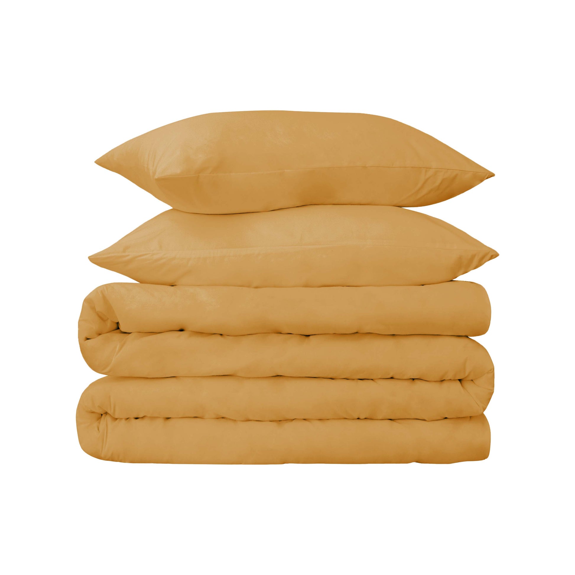 Superior Premium 650 Thread Count Egyptian Cotton Solid Duvet Cover Set - Gold