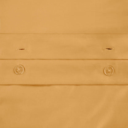 Superior Premium 650 Thread Count Egyptian Cotton Solid Duvet Cover Set - Gold