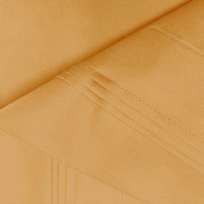 Premium 650 Thread Count Egyptian Cotton Solid Pillowcase Set - Gold