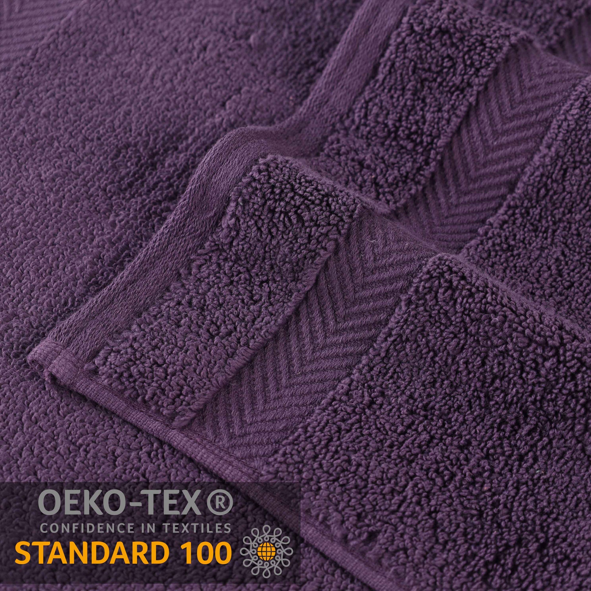 Zero Twist Smart Dry Combed Cotton 2 Piece Bath Towel Set - Grapeseed