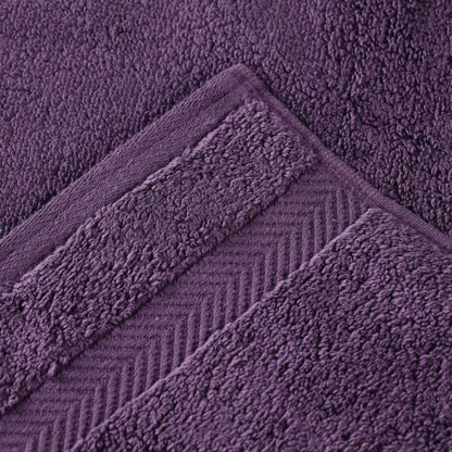 Zero Twist Smart Dry Combed Cotton 2 Piece Bath Towel Set - Grapeseed