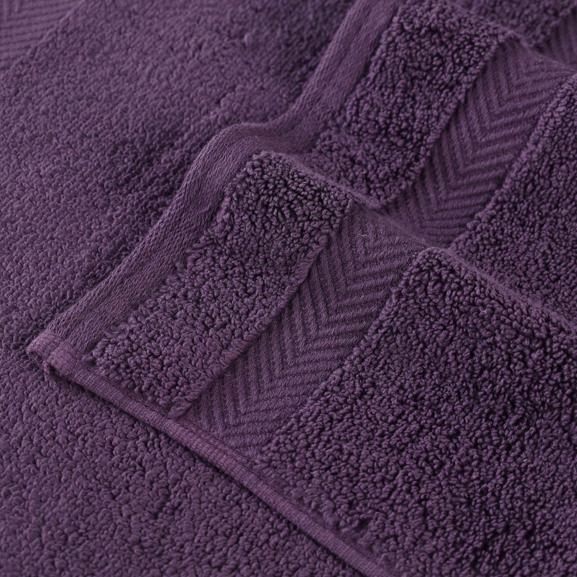 Zero Twist Smart Dry Combed Cotton 2 Piece Bath Towel Set - Grapeseed