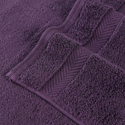 Zero Twist Smart Dry Combed Cotton 2 Piece Bath Towel Set - Grapeseed
