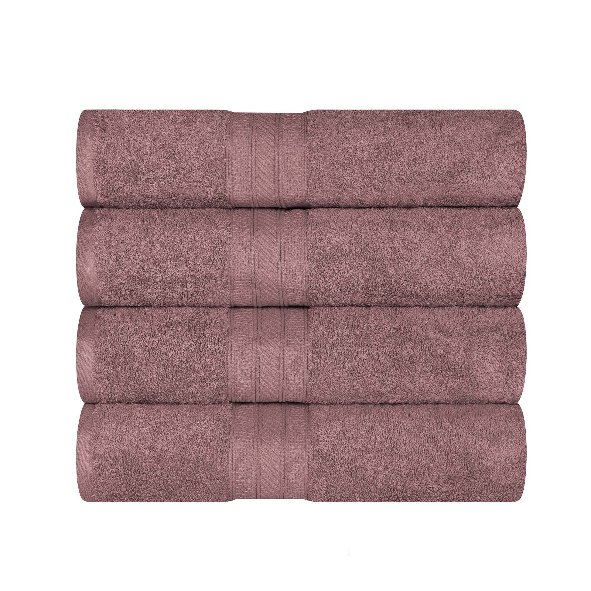 Cotton Heavyweight Luxury 4 Piece Bath Towel Set - GrapeShake