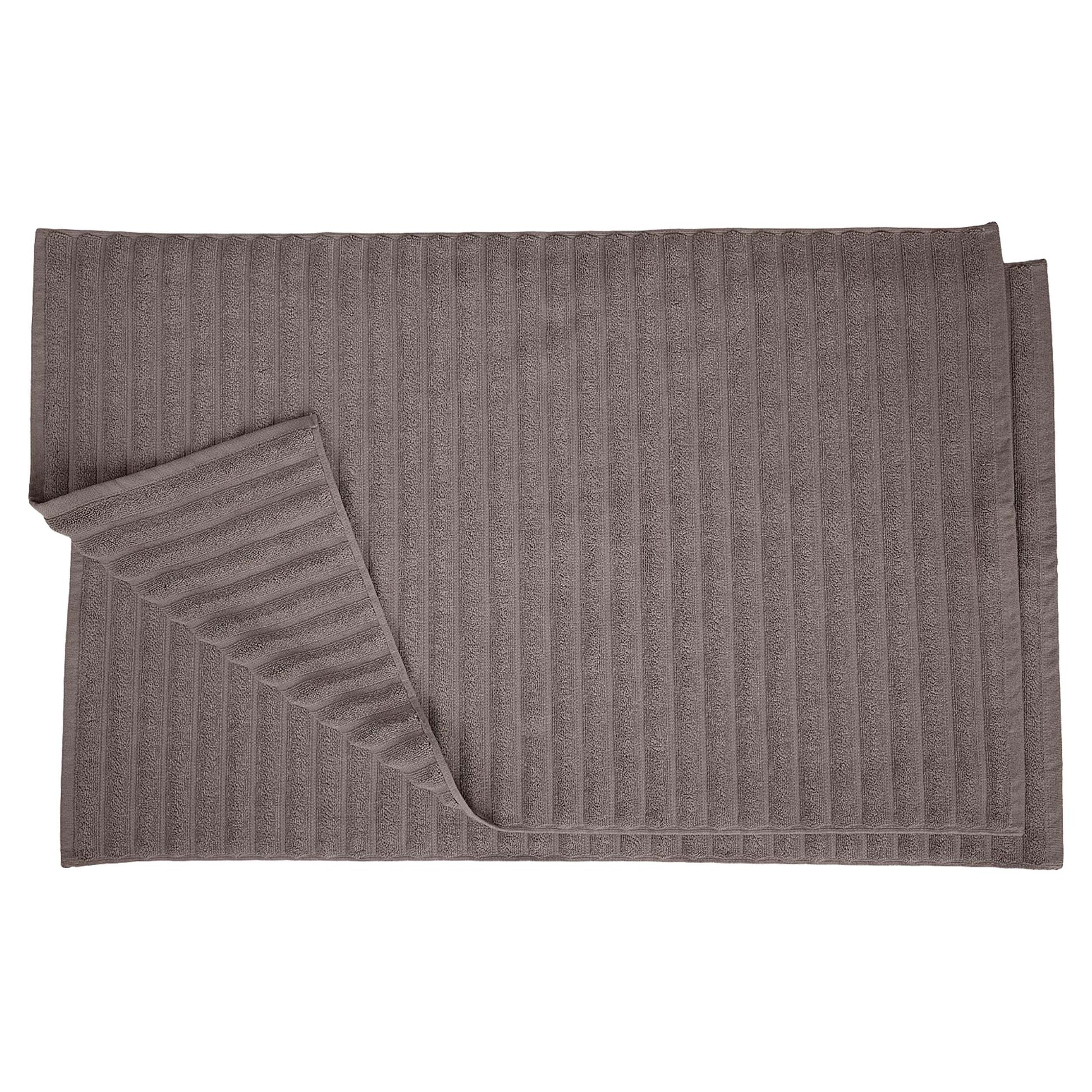 Lined 100% Cotton 1000 GSM 2-Piece Bath Mat Set - Graphite