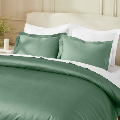 Egyptian Cotton 850 Thread Count Solid Luxury 3 Piece Duvet Cover Set