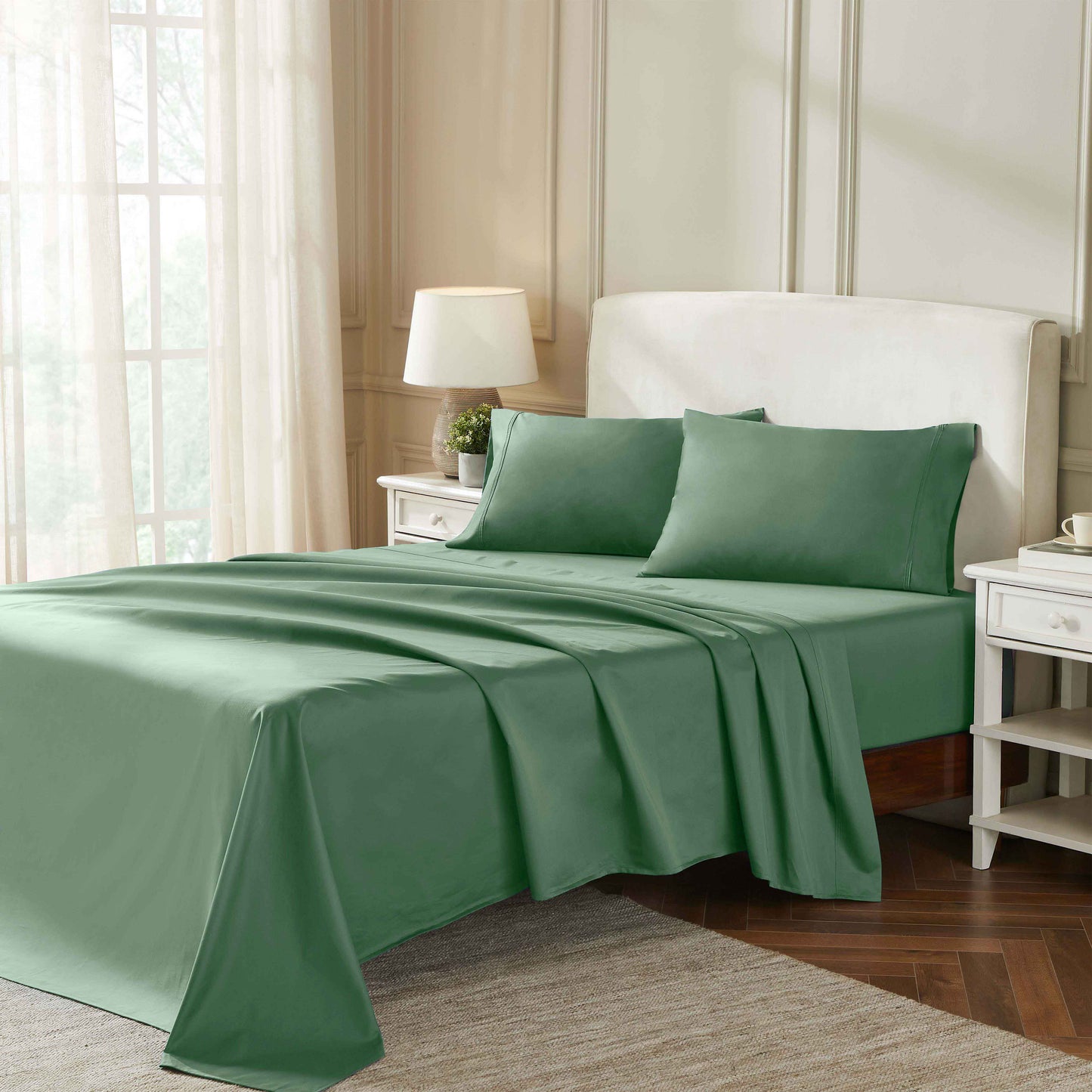 Egyptian Cotton 850 Thread Count Solid Deep Pocket Bed Sheet Set