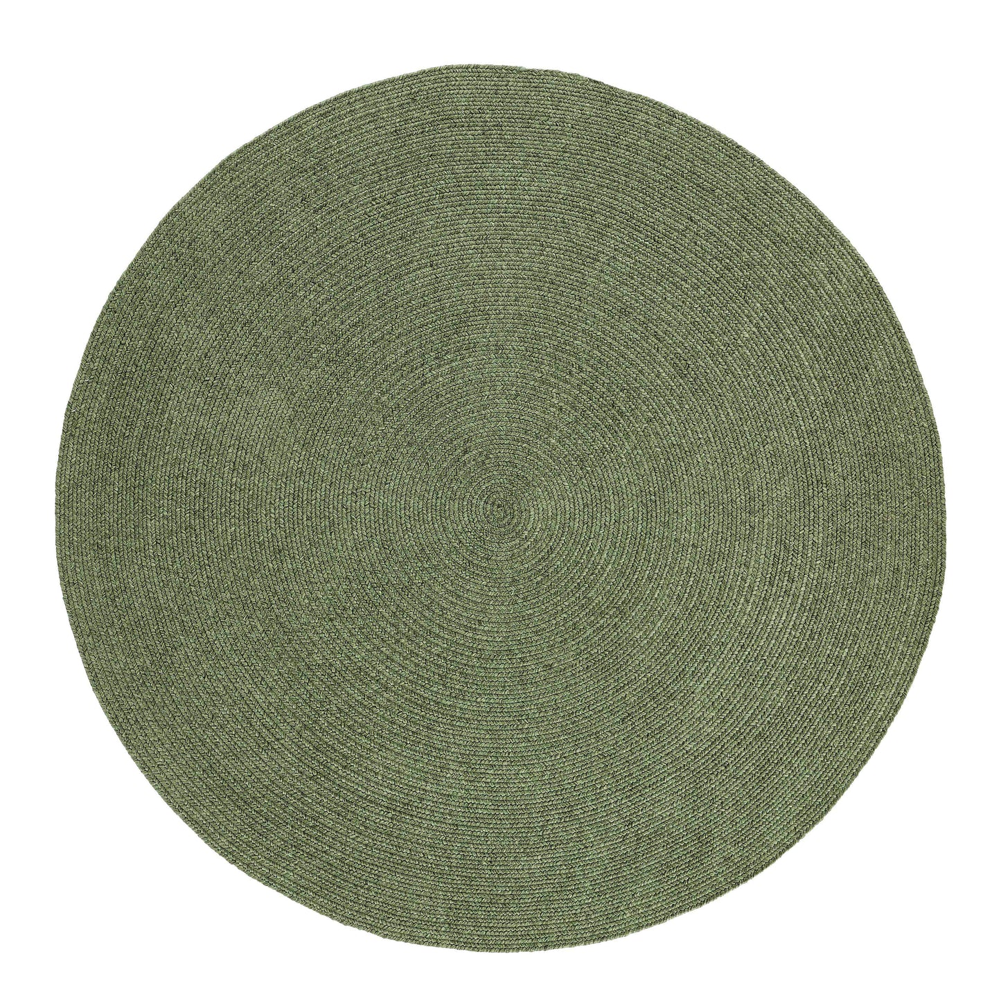 Bohemian Braided Indoor Outdoor Rugs Solid Round Area Rug - Green