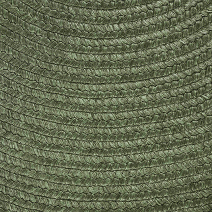 Bohemian Braided Indoor Outdoor Rugs Solid Round Area Rug - Green