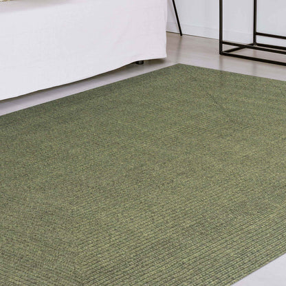 Bohemian Indoor Outdoor Rugs Solid Rectangle Braided Area Rug - Green