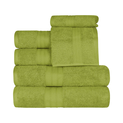 Cotton Heavyweight Absorbent Plush 6 Piece Towel Set - GreenEssense