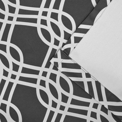 Ribbon Trellis Washable Room Darkening Blackout Curtains, Set of 2