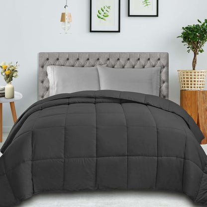 Classic All-Season Reversible Down Alternative Comforter - Gray