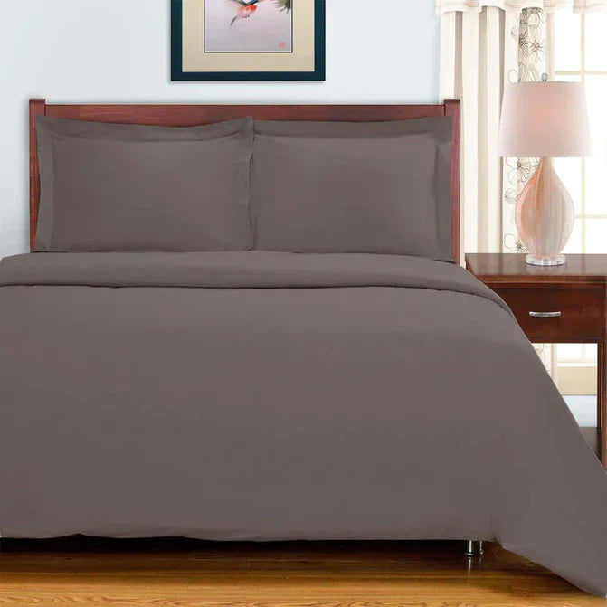 Egyptian Cotton 700 Thread Count Duvet Cover Bedding Set - Gray