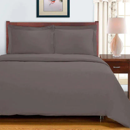 Egyptian Cotton 700 Thread Count Duvet Cover Bedding Set - Gray