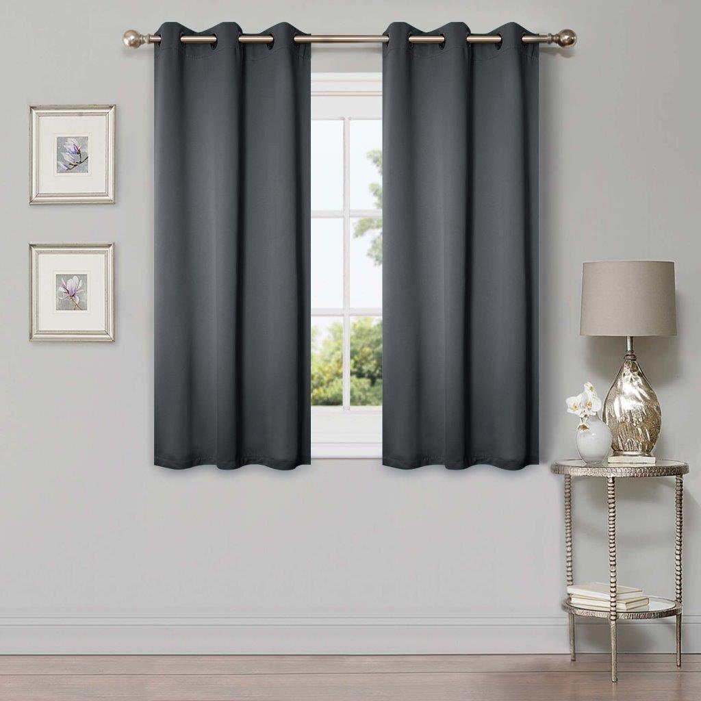 Solid Machine Washable Room Darkening Blackout Curtain 42 Inches