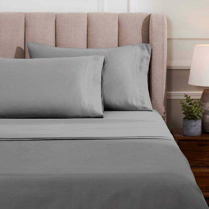 Egyptian Cotton 1500 Thread Count Eco Friendly Solid Sheet Set - Gray
