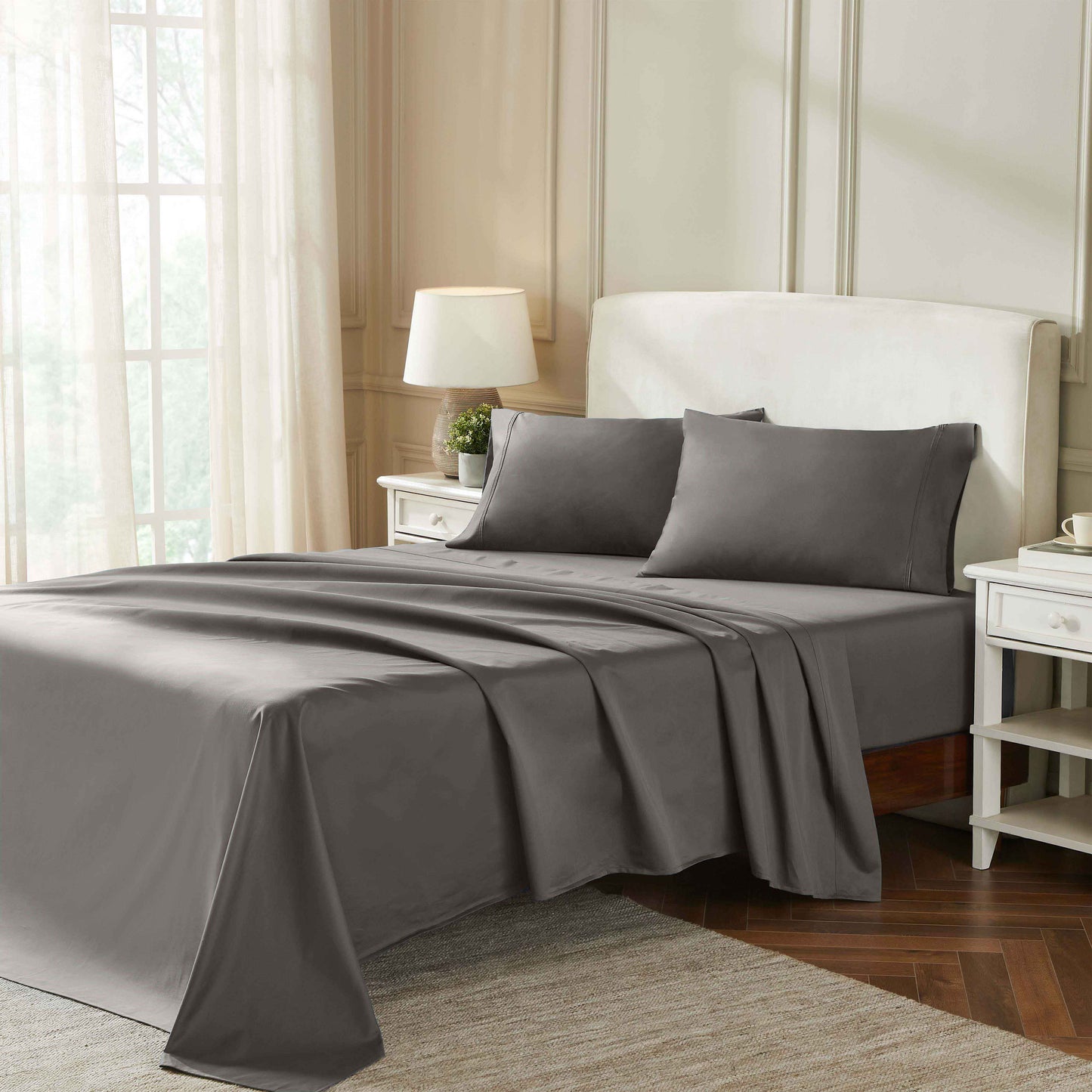 Egyptian Cotton 850 Thread Count Solid Deep Pocket Bed Sheet Set