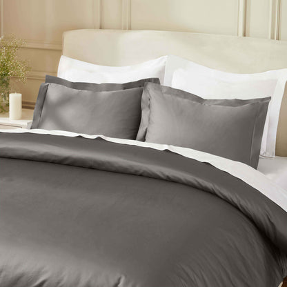 Egyptian Cotton 850 Thread Count Solid Luxury 3 Piece Duvet Cover Set