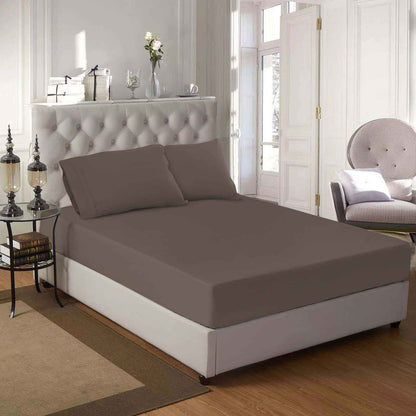 400 Thread Count Egyptian Cotton Solid Deep Pocket Sheet Set - Gray