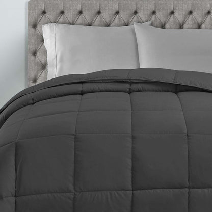 Classic All-Season Reversible Down Alternative Comforter - Gray