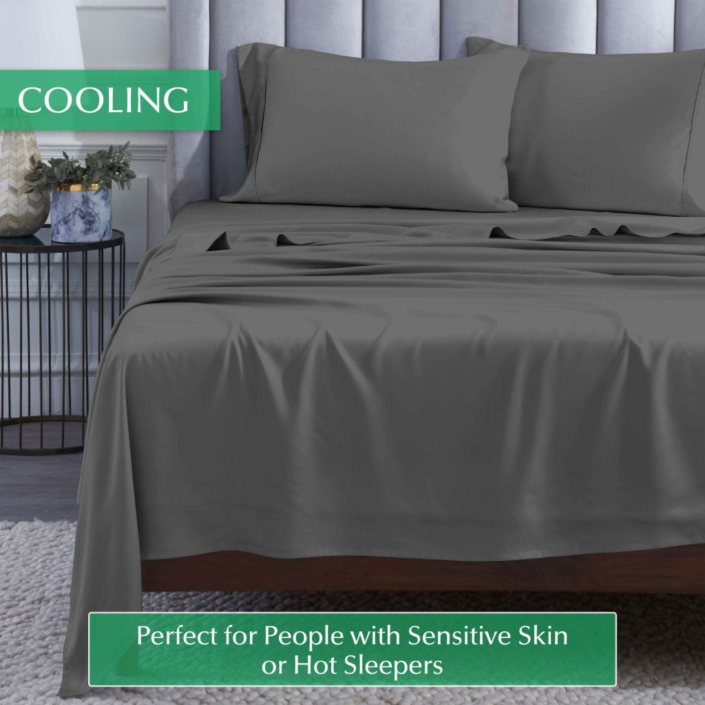 300 Thread Count Rayon From Bamboo Solid Deep Pocket Sheet Set