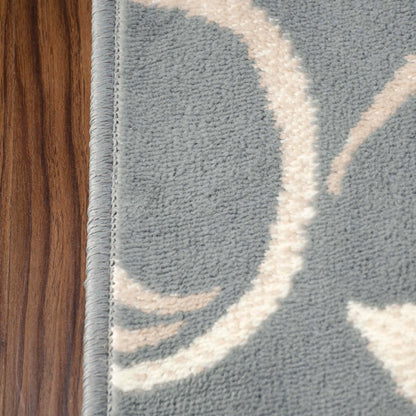 Vine Modern Floral Filigree Pattern Area Rug or Runner Rug