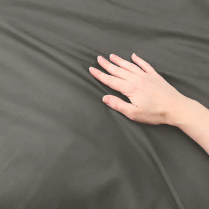Cotton Percale Modern Traditional Duvet Cover Set - Gray