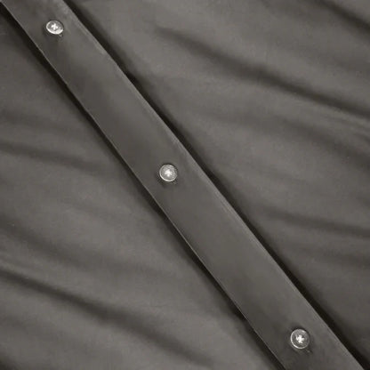 Cotton Percale Modern Traditional Duvet Cover Set - Gray