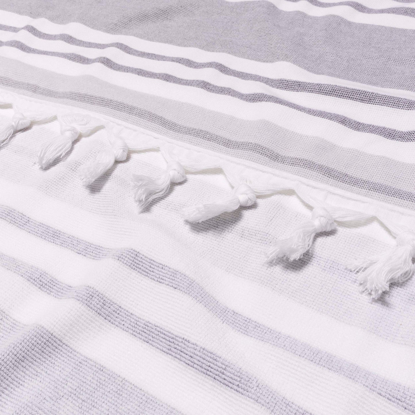Racer Stripe Fouta 4 Piece Beach Towel Set with Tassels
