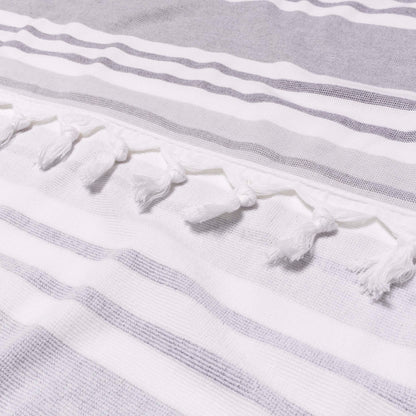 Racer Stripe Fouta 4 Piece Beach Towel Set with Tassels