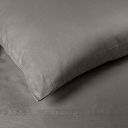 Egyptian Cotton 300 Thread Count Solid Deep Pocket Sheet Set - Gray