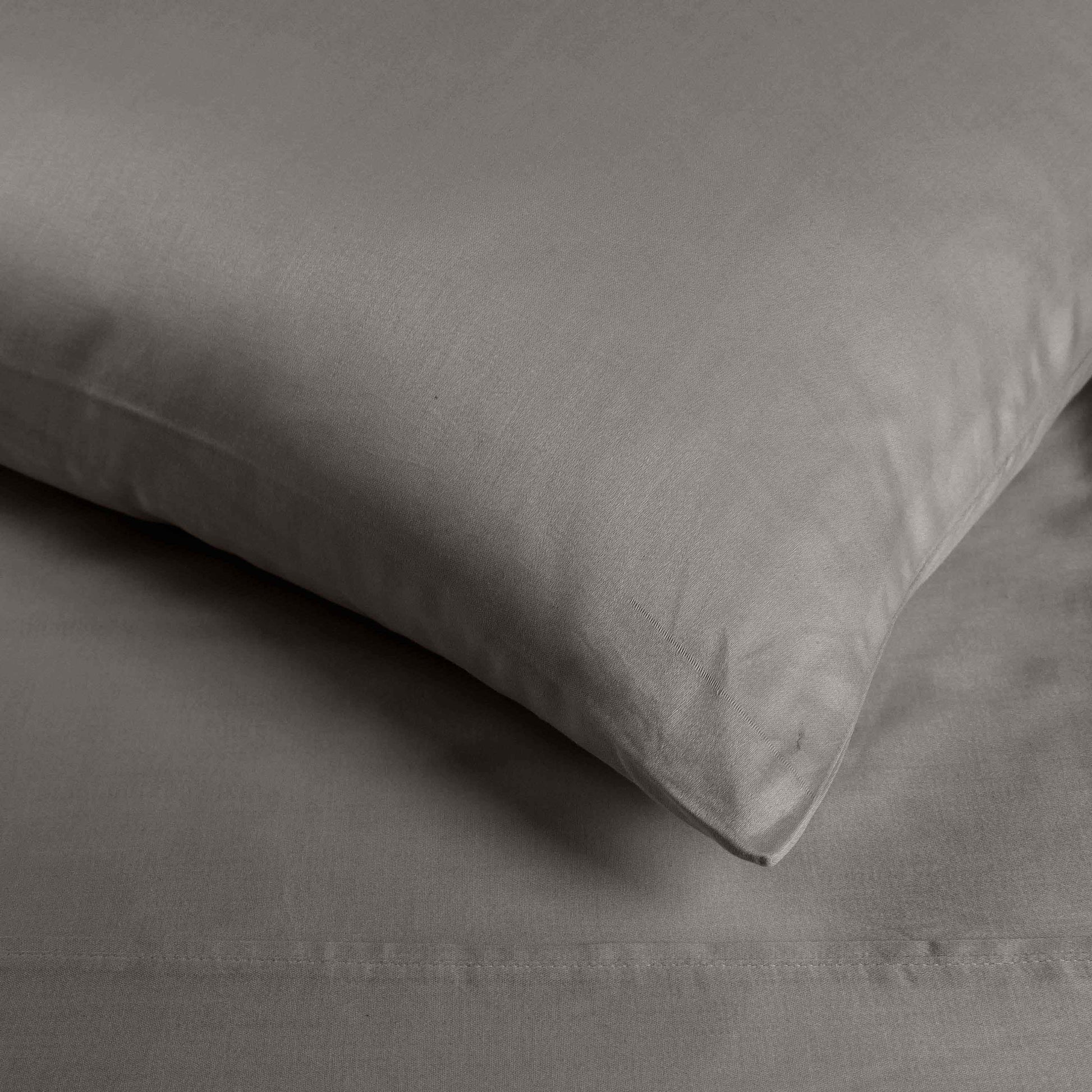 400 Thread Count Egyptian Cotton Solid Deep Pocket Sheet Set - Gray